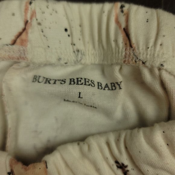 Burts Bees Baby Pajama Pants Womens L Christmas Print Straight‎ Pockets Reindeer - Picture 2 of 10